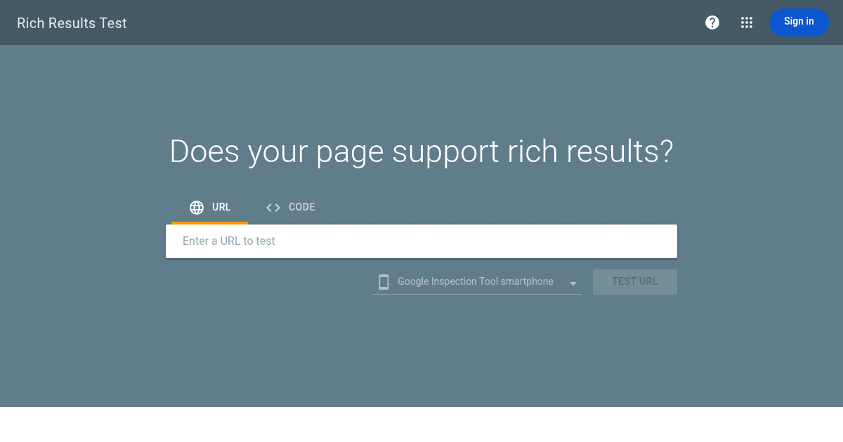 Google Rich Results Test